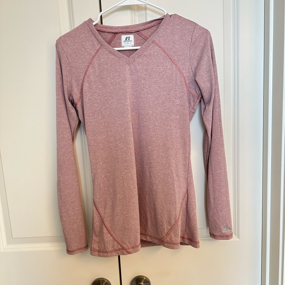 Russel Athletic Women’s Pink Long Sleeve Athletic Top Size Small